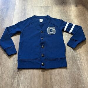 GAP Kids Collegiate Collection Button Jersey Knit Cardigan Size 6-7